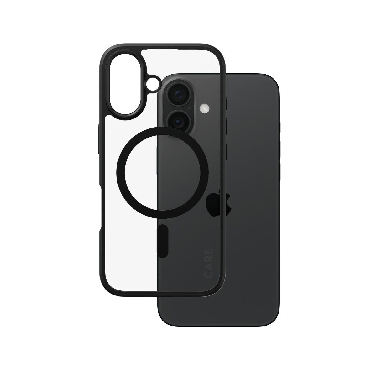 CARE by PanzerGlass® Flagship Case Transparent Urban Combat Schwarz Rahmen & MagSafe für iPhone 16 CARE by PanzerGlass® Flagship Case Transparent Urban Combat Schwarz Rahmen & MagSafe für iPhone 16